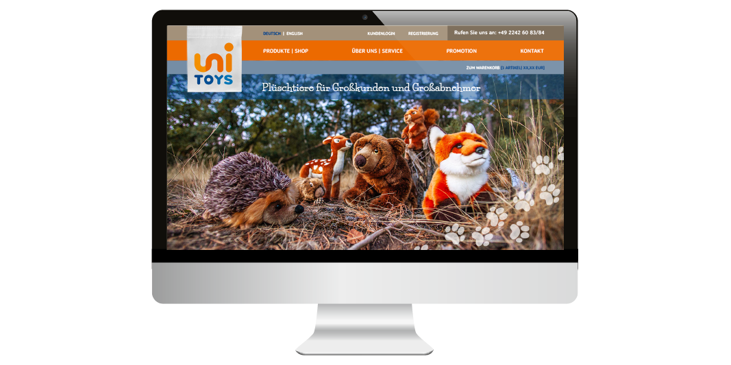 uni-toys Webdesign inkl. Onlineshop